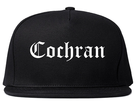 Cochran Georgia GA Old English Mens Snapback Hat Black