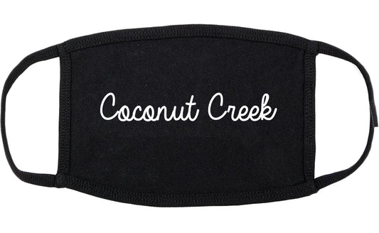 Coconut Creek Florida FL Script Cotton Face Mask Black