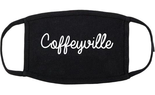 Coffeyville Kansas KS Script Cotton Face Mask Black