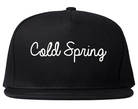 Cold Spring Kentucky KY Script Mens Snapback Hat Black