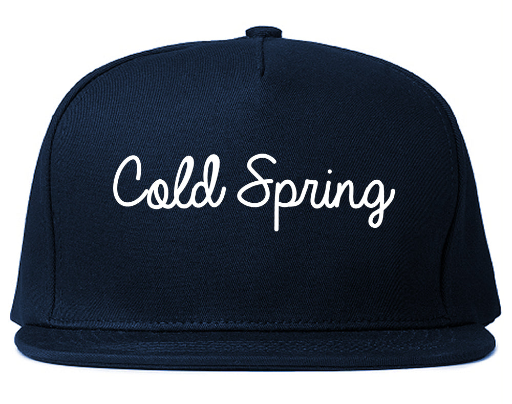 Cold Spring Kentucky KY Script Mens Snapback Hat Navy Blue