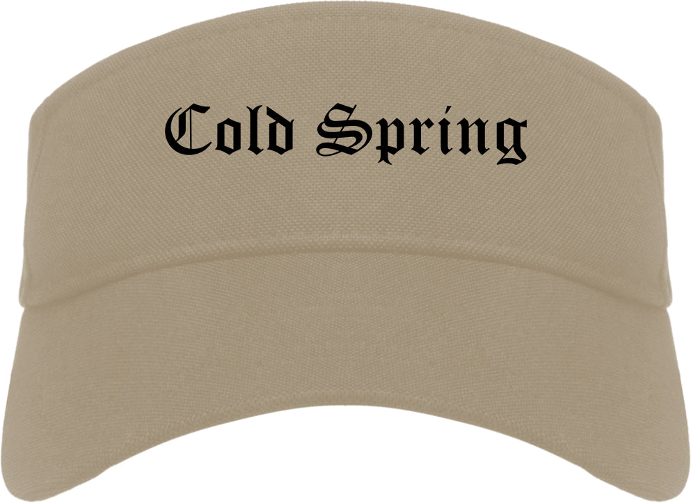 Cold Spring Kentucky KY Old English Mens Visor Cap Hat Khaki