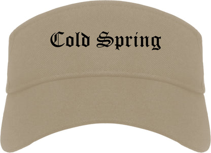 Cold Spring Kentucky KY Old English Mens Visor Cap Hat Khaki