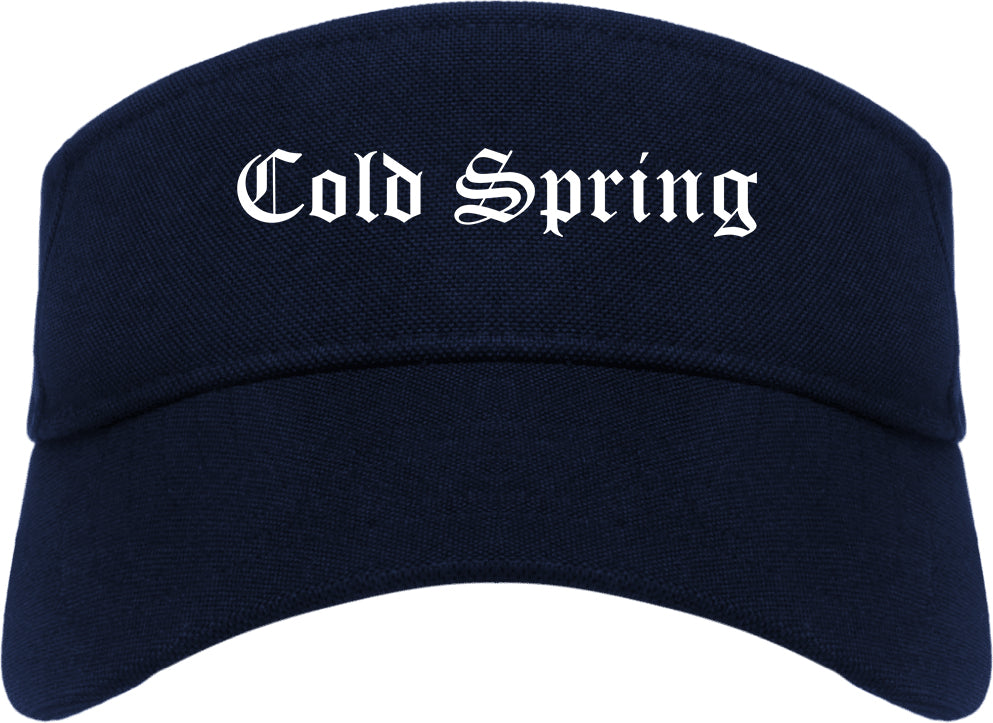 Cold Spring Kentucky KY Old English Mens Visor Cap Hat Navy Blue