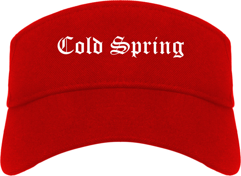 Cold Spring Kentucky KY Old English Mens Visor Cap Hat Red