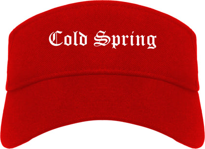 Cold Spring Kentucky KY Old English Mens Visor Cap Hat Red