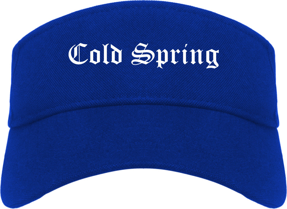 Cold Spring Kentucky KY Old English Mens Visor Cap Hat Royal Blue