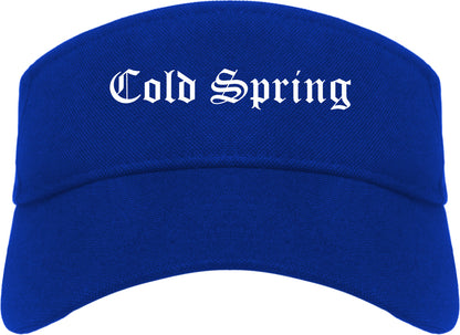 Cold Spring Kentucky KY Old English Mens Visor Cap Hat Royal Blue