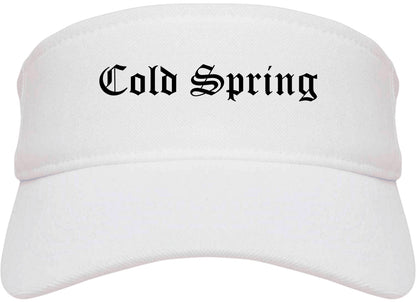 Cold Spring Kentucky KY Old English Mens Visor Cap Hat White