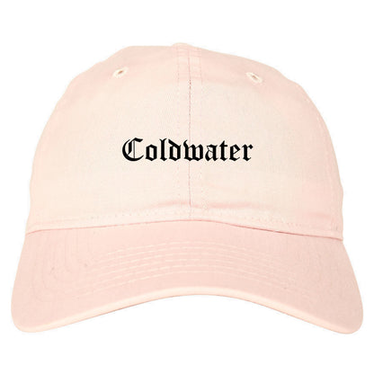 Coldwater Ohio OH Old English Mens Dad Hat Baseball Cap Pink