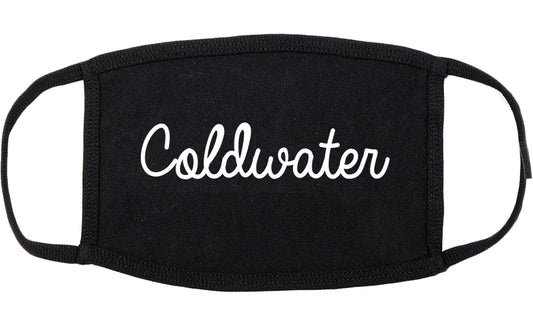Coldwater Ohio OH Script Cotton Face Mask Black