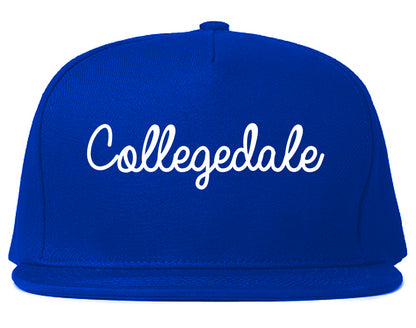Collegedale Tennessee TN Script Mens Snapback Hat Royal Blue