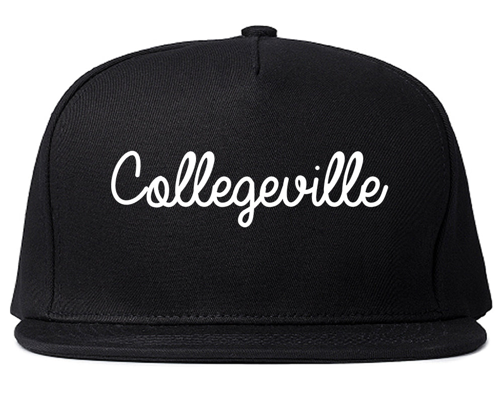 Collegeville Pennsylvania PA Script Mens Snapback Hat Black