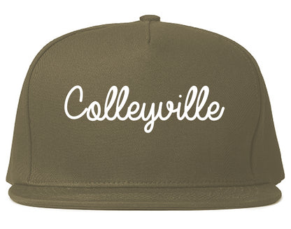Colleyville Texas TX Script Mens Snapback Hat Grey