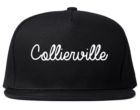 Collierville Tennessee TN Script Mens Snapback Hat Black