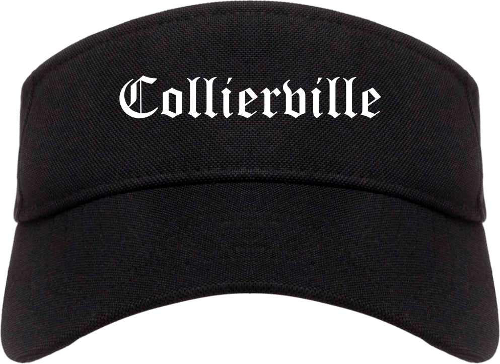 Collierville Tennessee TN Old English Mens Visor Cap Hat Black