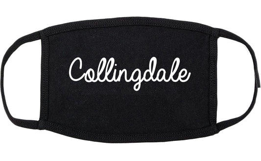 Collingdale Pennsylvania PA Script Cotton Face Mask Black