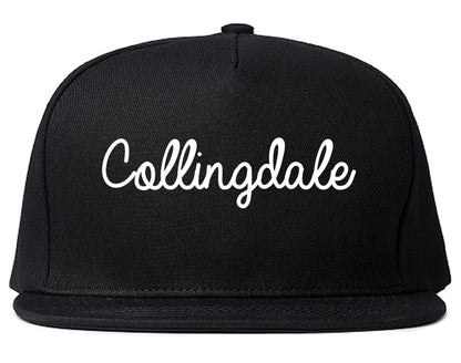 Collingdale Pennsylvania PA Script Mens Snapback Hat Black