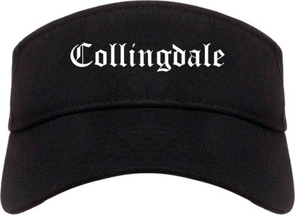Collingdale Pennsylvania PA Old English Mens Visor Cap Hat Black