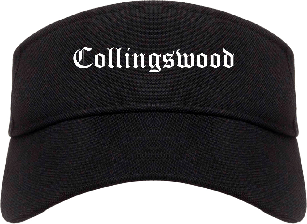 Collingswood New Jersey NJ Old English Mens Visor Cap Hat Black