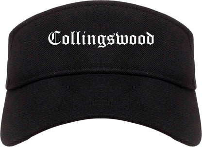 Collingswood New Jersey NJ Old English Mens Visor Cap Hat Black