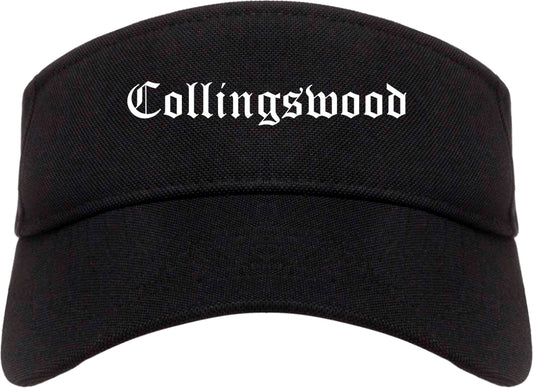 Collingswood New Jersey NJ Old English Mens Visor Cap Hat Black