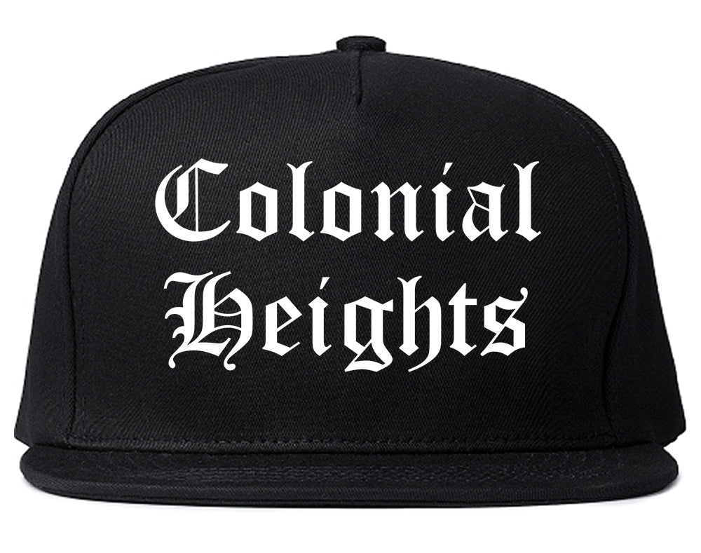 Colonial Heights Virginia VA Old English Mens Snapback Hat Black