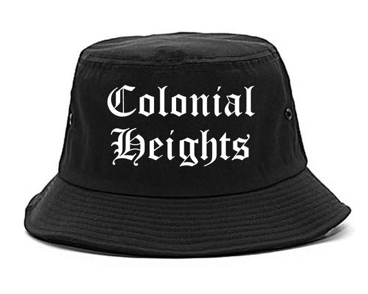 Colonial Heights Virginia VA Old English Mens Bucket Hat Black