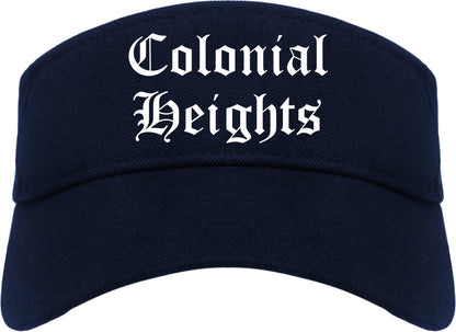 Colonial Heights Virginia VA Old English Mens Visor Cap Hat Navy Blue