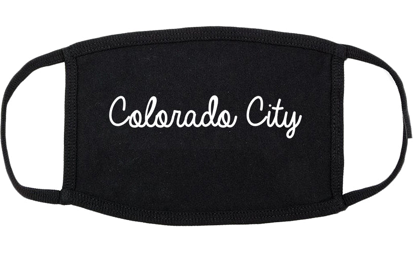 Colorado City Arizona AZ Script Cotton Face Mask Black