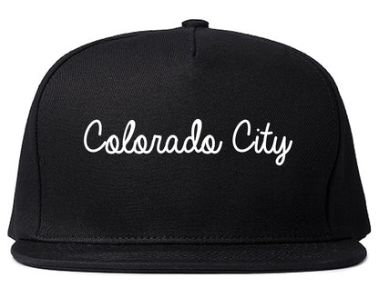 Colorado City Arizona AZ Script Mens Snapback Hat Black