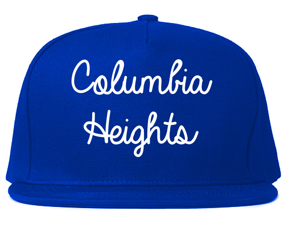 Columbia Heights Minnesota MN Script Mens Snapback Hat Royal Blue