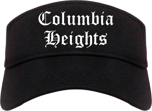 Columbia Heights Minnesota MN Old English Mens Visor Cap Hat Black