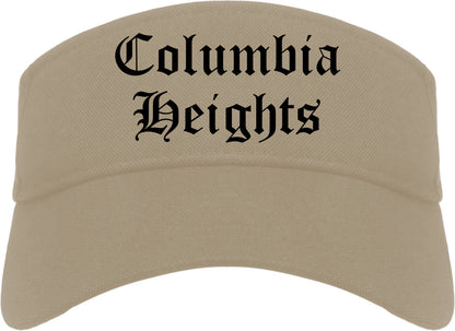 Columbia Heights Minnesota MN Old English Mens Visor Cap Hat Khaki