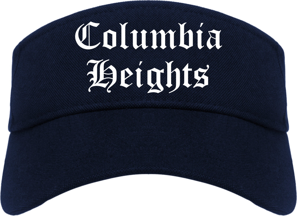 Columbia Heights Minnesota MN Old English Mens Visor Cap Hat Navy Blue