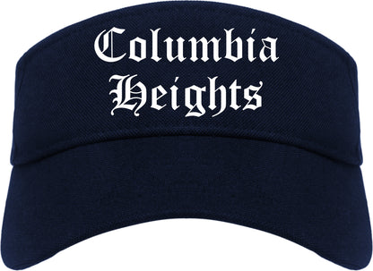 Columbia Heights Minnesota MN Old English Mens Visor Cap Hat Navy Blue