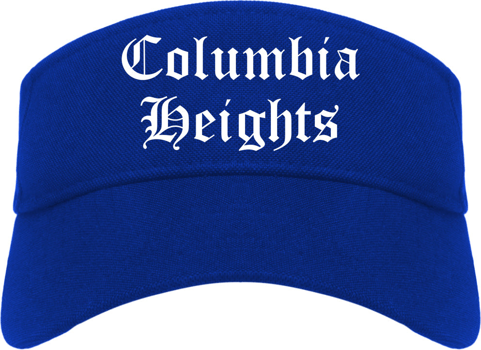 Columbia Heights Minnesota MN Old English Mens Visor Cap Hat Royal Blue