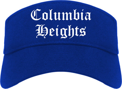 Columbia Heights Minnesota MN Old English Mens Visor Cap Hat Royal Blue