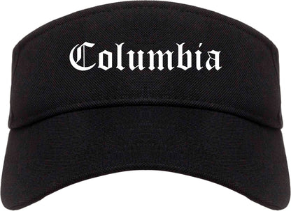 Columbia Illinois IL Old English Mens Visor Cap Hat Black