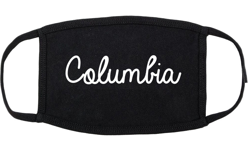 Columbia Missouri MO Script Cotton Face Mask Black