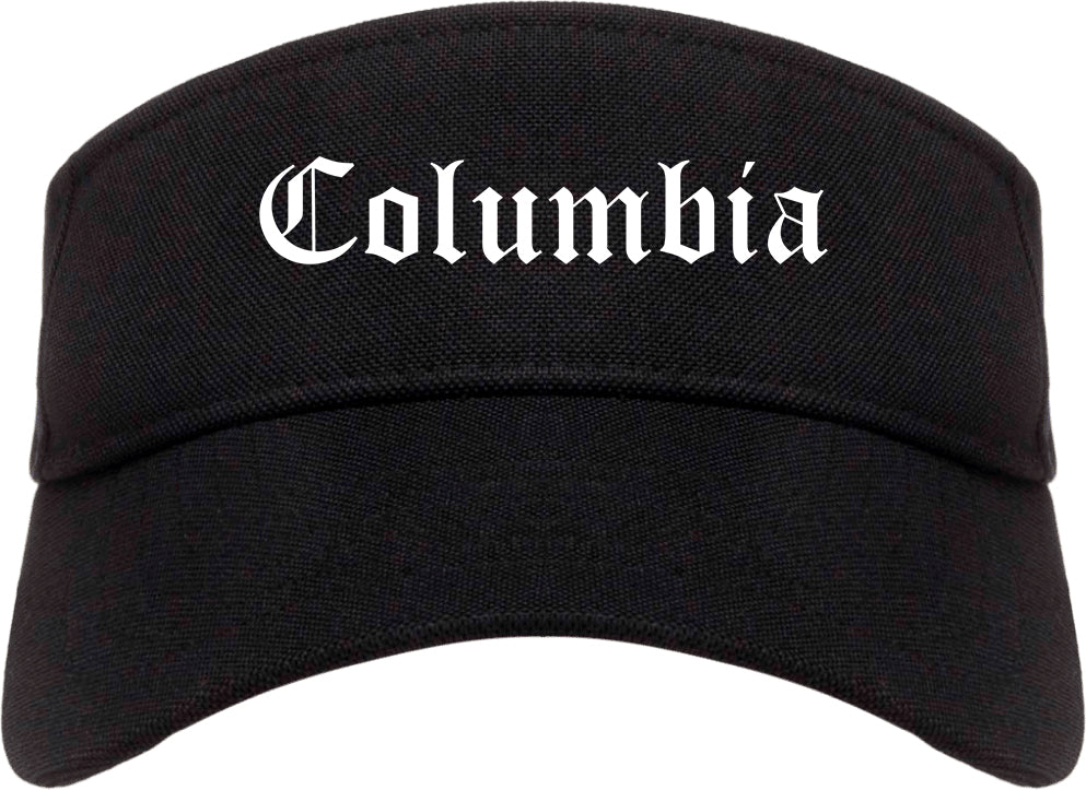 Columbia Tennessee TN Old English Mens Visor Cap Hat Black