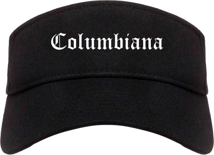 Columbiana Ohio OH Old English Mens Visor Cap Hat Black