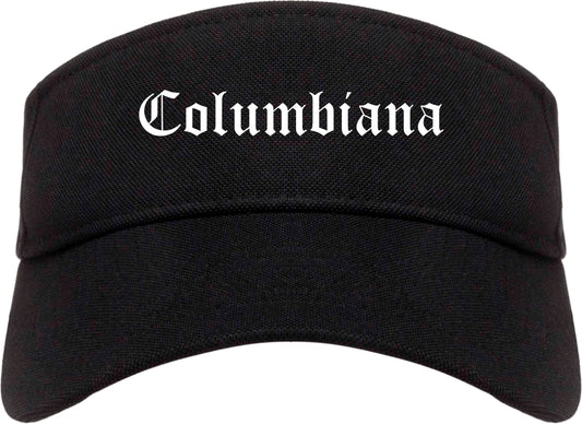 Columbiana Ohio OH Old English Mens Visor Cap Hat Black