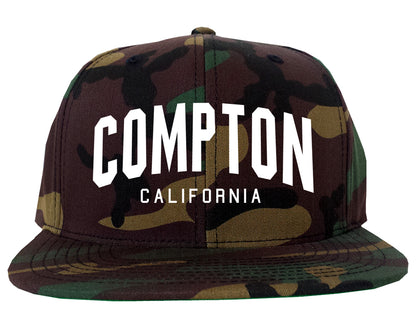 Compton California Arch Mens Snapback Hat Camo