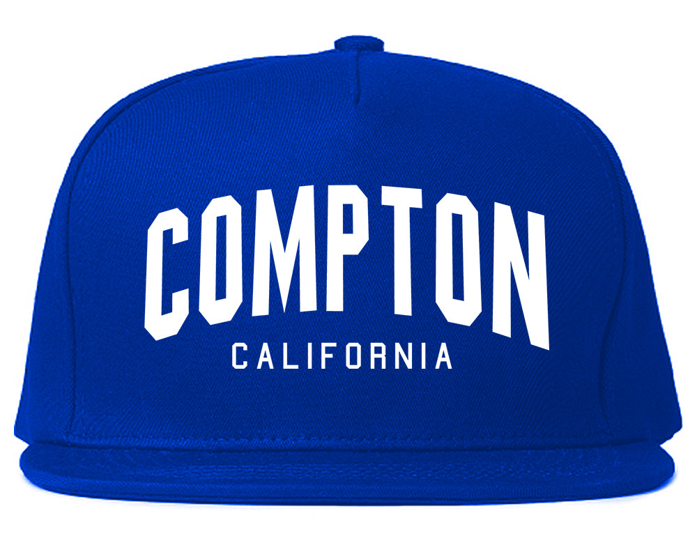 Compton California Arch Mens Snapback Hat Royal Blue