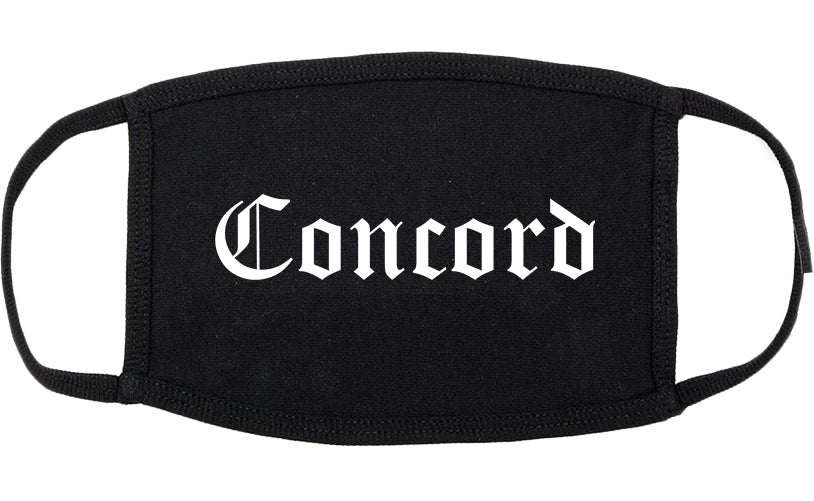 Concord California CA Old English Cotton Face Mask Black