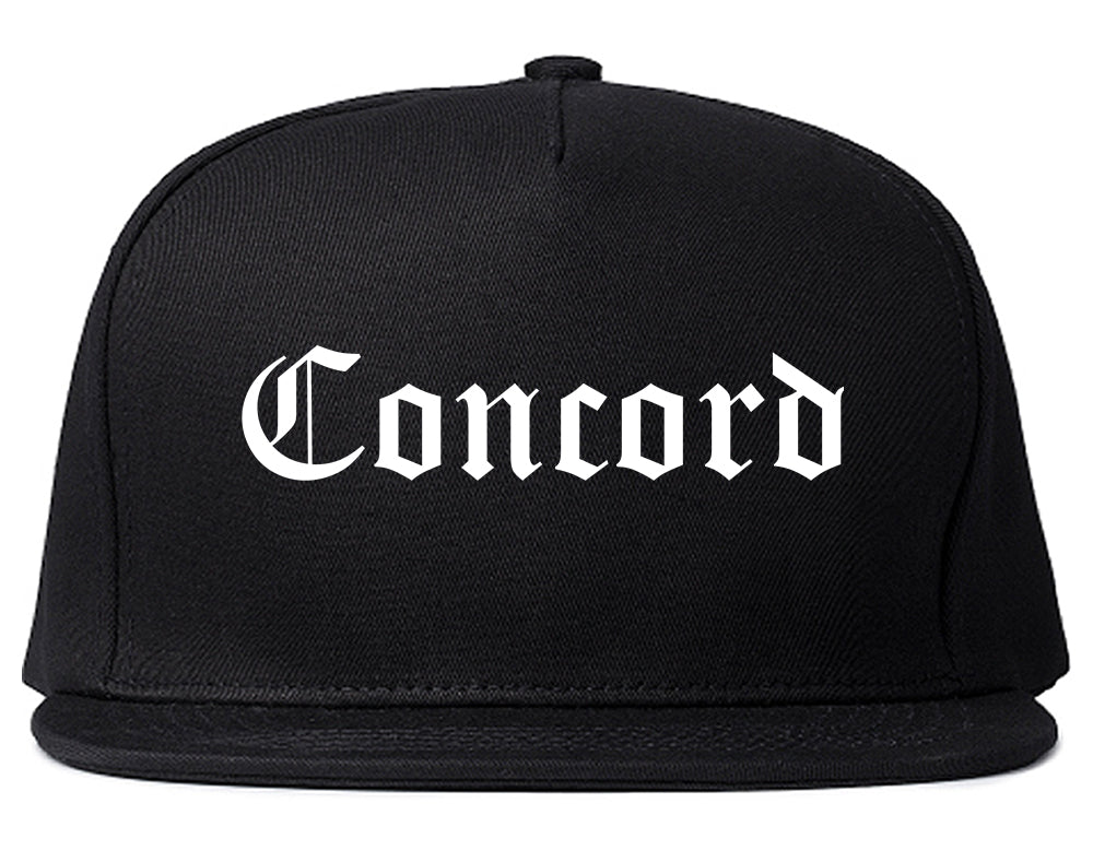 Concord California CA Old English Mens Snapback Hat Black