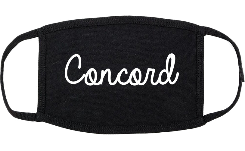 Concord California CA Script Cotton Face Mask Black