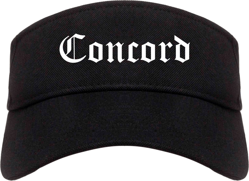 Concord California CA Old English Mens Visor Cap Hat Black