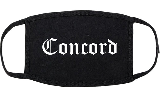 Concord North Carolina NC Old English Cotton Face Mask Black
